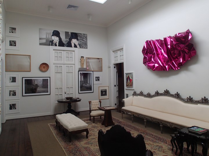 The guest-only lounge at Hotel B, with its mix of the modern and traditional